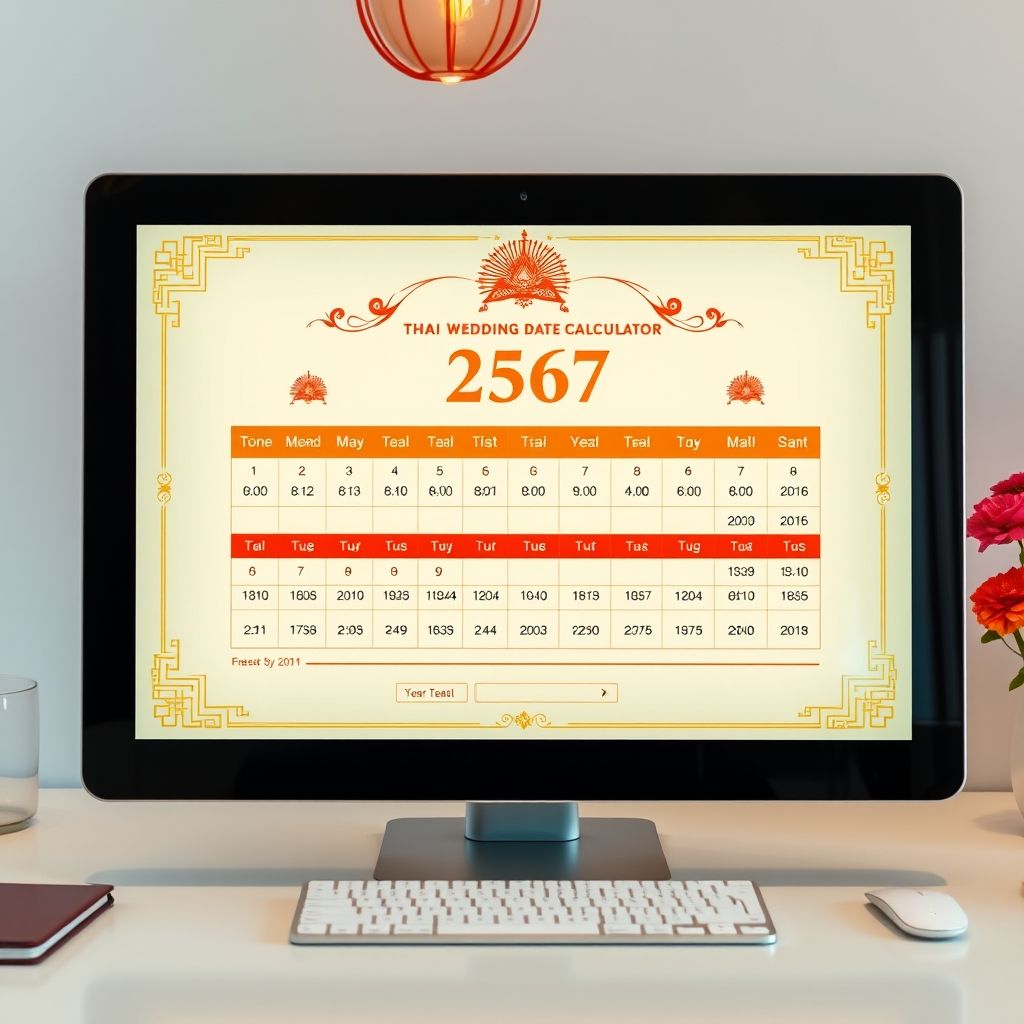 โปรแกรมคำนวณฤกษ์แต่งงาน 2567